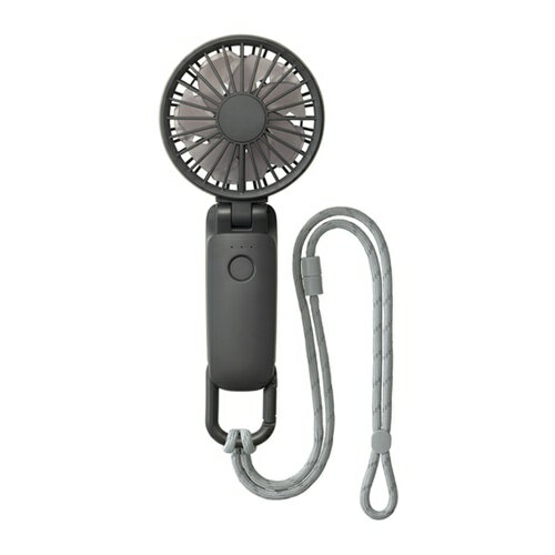 RHYTHM 【今季在庫限り】 ハンディファン 首掛け・持つ・卓上の3Way USB充電式 2重反転ファン ダークグレー Silky Wind Mobile 3.2 [9ZF040RH82] 9ZF040RH82 販売単位：1