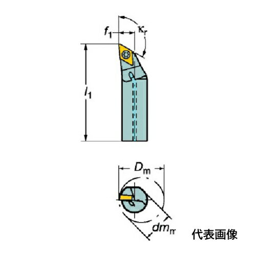SANDVIK コロターン107 ポジチップ用ボーリングバイト(210)  販売単位：1 送料無料
