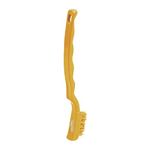 0804548002652｜696-2367 [B1241RESY ] 1販売商品画像については実際の製品と異なる場合がございます。あくまでも商品のスペックをご確認の上ご注文をお願いいたします。※この商品は受注発注の商品です。その為メーカーに在庫がない場合がございます。その場合は大変申し訳ございませんがキャンセルとさせて頂きます。予めご了承下さい。696-2367特長レジンセットで毛の抜け落ちによる異物混入のリスクを回避するブラシです。用途機械や溝など細かい部分の洗浄に。仕様色：黄縦(mm)：180横(mm)：10厚さ(mm)：24耐熱温度(℃)：134毛質：ソフト毛丈(mm)：14線径(mm)：0.3柄有/無：有仕様2ポジティブリスト適合（食品衛生法 未調査）材質_仕上ボディ：ポリプロピレンフィラメント：ポリエステル質量17.000G原産国イギリスJANコード0804548002652「ルーペスタジオ」では、拡大鏡(虫眼鏡/ルーペ)、双眼鏡、単眼鏡、望遠鏡などのレンズ製品を主に取り扱っております。工具製品は常には在庫しておらずお取りよせとなります。ご了承下さい。HACCP対応そうじ用品 ハンドブラシ（HACCP対応）HillBrush ニッチブラシ黄 関連商品へ