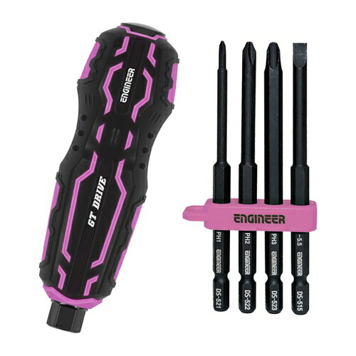 樂天商城 - ENGINEER 差替式ドライバー GTドライヴ&プラマイロング PINK&BLACK DZ-73P [DZ-73P] DZ73P 販売単位：1