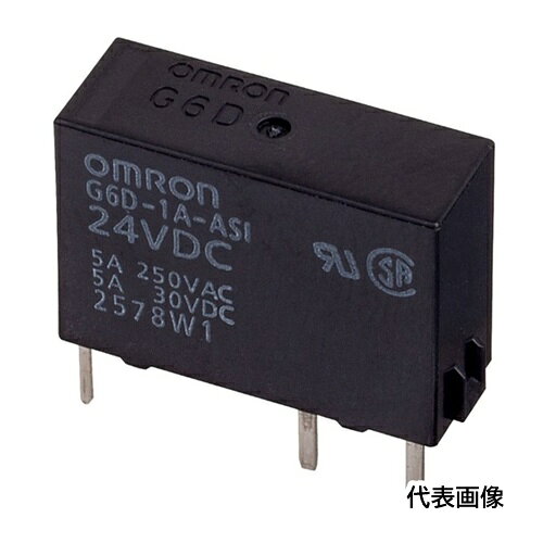 OMRON パワーリレー プリント基板用端子 DC24V G6D-1A-ASI DC24 G6D1AASIDC24 販売単位：1