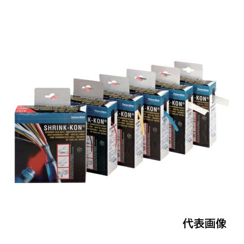 シュリンクコン 熱収縮チューブ 一般用カラーボックスタイプ グレー [HSB375-8] HSB3758 販売単位：1 送料無料
