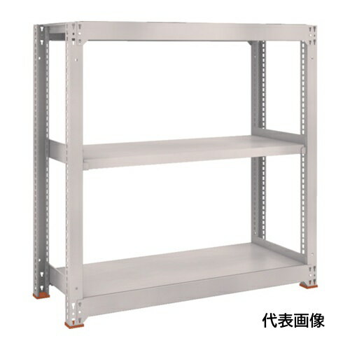 TRUSCO トラスコ中山 スチールラック M5型中量棚 900X921XH1500 3段 単体 免震樹脂ベース付 ネオグレー ネオグレー [M5-5393SFC NG] M55393SFC 販売単位：1 送料無料