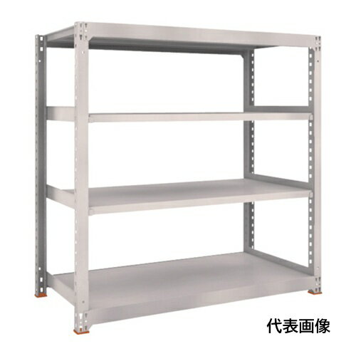 乐天商城 - TRUSCO トラスコ中山 スチールラック M5型中量棚 1500×721×H1500 4段 単体 免震樹脂ベース付 ネオグレー ネオグレー [M5-5574SFC NG] M55574SFC 販売単位：1 送料無料