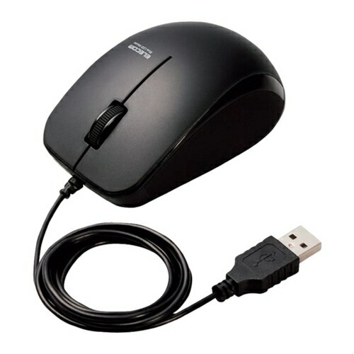 Trackball - ELECOM BlueLEDマウス 有線 3ボタン サイドラバー 静音 抗菌 ブラック [M-BL27UBSKBK] MBL27UBSKBK 販売単位：1