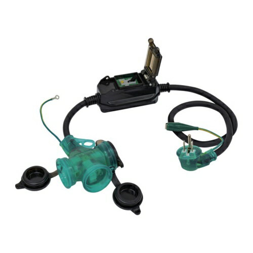 NICHIDO 防雨Lヘナポッキン延長ブレーカ 漏電保護専用 [PBWL-EBT-S] PBWLEBTS 販売単位：1 送料無料