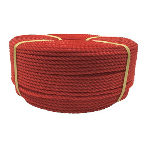 ユタカメイク ロープ PEロープ巻物 5φ×200m レッド [PE-91] 販売単位：1 送料無料