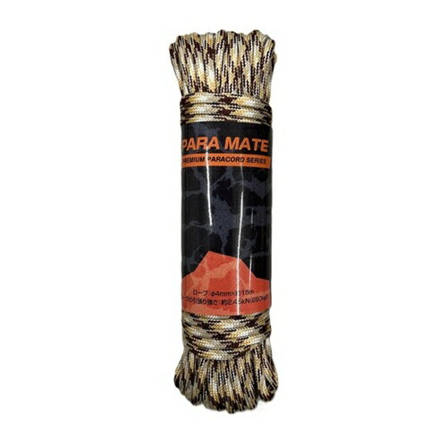 Other - ユタカメイク パラメイトロープ 4mm×15m ブラウン/ホワイト [PMR-08] PMR08 販売単位：1