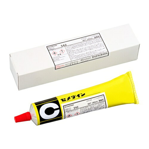4901761528504｜660-6919 [RS098 ] 1販売商品画像については実際の製品と異なる場合がございます。あくまでも商品のスペックをご確認の上ご注文をお願いいたします。※この商品は受注発注の商品です。その為メーカーに在庫がない場合がございます。その場合は大変申し訳ございませんがキャンセルとさせて頂きます。予めご了承下さい。660-6919特長優れた耐油性や耐薬品性、耐可塑剤性があります。軟質塩ビの接着に適しています。用途軟質塩化ビニル、合成ゴム、金属、硬質プラスチックの接着に。塩ビ接着用に。仕様色：淡褐容量(ml)：180容量(L)：0.18粘度(mPa・s)：2860(23℃)仕様21kg(RS−097)、15kg(RS−096)もございます。540 180mlの後継品2024年4月頃より発売開始材質_仕上主成分：ニトリルゴム(NBR)質量200.000G注意この商品は、一般消費者様向けの製品ではないため、表示や取扱説明書などが一般消費者様向けに表記・同梱されておりません。原産国日本JANコード4901761528504「ルーペスタジオ」では、拡大鏡(虫眼鏡/ルーペ)、双眼鏡、単眼鏡、望遠鏡などのレンズ製品を主に取り扱っております。工具製品は常には在庫しておらずお取りよせとなります。ご了承下さい。接着剤1液タイプ 接着剤1液タイプセメダイン 542（ニトリルゴム系） 関連商品へ