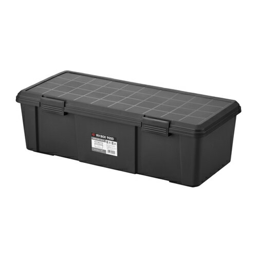 4967576679657｜633-3034 [RV900DH ] 1販売商品画像については実際の製品と異なる場合がございます。あくまでも商品のスペックをご確認の上ご注文をお願いいたします。※この商品は受注発注の商品です。その為メーカーに在庫がない場合がございます。その場合は大変申し訳ございませんがキャンセルとさせて頂きます。予めご了承下さい。633-3034特長カー＆レジャー用品を収納するのに最適なRV BOXです。スタッキング可能な深型タイプです。ステーションワゴンのトランク収納にぴったりのサイズです。用途多目的収納に。仕様容量(L)：68色：チャコールグレー外形寸法(mm)間口：900外形寸法(mm)奥行：400外形寸法(mm)高さ：280有効内寸(mm)間口：830有効内寸(mm)奥行：300有効内寸(mm)高さ：240耐荷重(kg)：約30材質_仕上ポリプロピレン質量3.430KGセット内容_付属品仕切板×1枚原産国中国JANコード4967576679657「ルーペスタジオ」では、拡大鏡(虫眼鏡/ルーペ)、双眼鏡、単眼鏡、望遠鏡などのレンズ製品を主に取り扱っております。工具製品は常には在庫しておらずお取りよせとなります。ご了承下さい。道具箱 道具箱IRIS 298122 関連商品へ