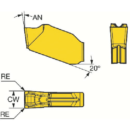 SANDVIK コロカットQD突切り加工用チップ(320) 1135 [QD-NJ-0500-0004-CR 1135] 10セット 送料無料