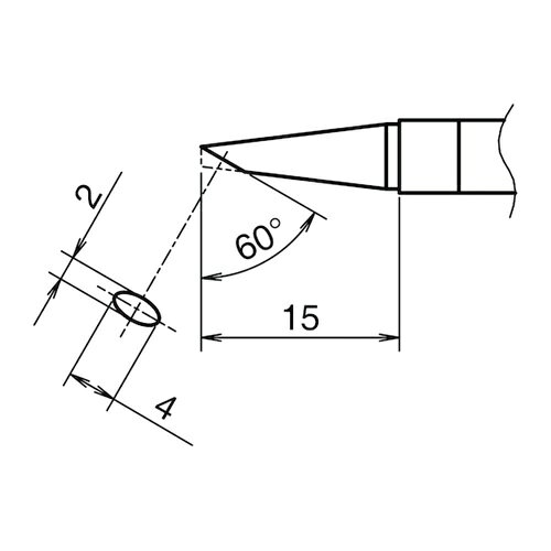4962615058868｜558-7868 [T39BC2040 ] 1販売商品画像については実際の製品と異なる場合がございます。あくまでも商品のスペックをご確認の上ご注文をお願いいたします。※この商品は受注発注の商品です。その為メーカーに在庫がない場合がございます。その場合は大変申し訳ございませんがキャンセルとさせて頂きます。予めご了承下さい。558-7868特長適用こて部：FX-9701用こて先です。仕様適合機種：FX9701/FX9702品名：こて先　BC型　横2mm　縦4mm質量7.000G原産国日本JANコード4962615058868「ルーペスタジオ」では、拡大鏡(虫眼鏡/ルーペ)、双眼鏡、単眼鏡、望遠鏡などのレンズ製品を主に取り扱っております。工具製品は常には在庫しておらずお取りよせとなります。ご了承下さい。ステーション型はんだこて はんだこて用パーツ白光 こて先 BC型 関連商品へ