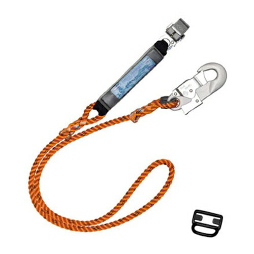 TSUYORON フルハーネス用ランヤード シングルランヤード ロープ式 柱上作業用 [THL10R23BX] THL10R23BX..