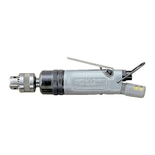 ｜859-5943 [UD50S22] 1販売商品画像については実際の製品と異なる場合がございます。あくまでも商品のスペックをご確認の上ご注文をお願いいたします。※この商品は受注発注の商品です。その為メーカーに在庫がない場合がございます。その場合は大変申し訳ございませんがキャンセルとさせて頂きます。予めご了承下さい。859-5943特長小型・軽量・強力で、あらゆる穴あけ作業に対応できます。用途あらゆる穴あけ作業に。仕様チャック能力(mm)：8穴あけ能力(mm)：8無負荷回転数(min［［の−1乗］］)：2200空気消費量(［［M3］］/min)：0.40全長(mm)：205ホース取付口：Rc1/4排気：後方使用エアホース内径(mm)：9.5使用空気圧力(MPa)：0.6軸心から側面まで(mm)：21軸寸法：3/8-24UNF騒音レベル(dB)(A)：77仕様2使用空気圧力：0.6MPaストレートタイプ質量0.830KG原産国日本「ルーペスタジオ」では、拡大鏡(虫眼鏡/ルーペ)、双眼鏡、単眼鏡、望遠鏡などのレンズ製品を主に取り扱っております。工具製品は常には在庫しておらずお取りよせとなります。ご了承下さい。エアドリル エアドリルURYU 関連商品へ