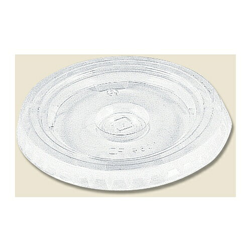 HEIKO プラスチックカップ 平型蓋 口径95mm用 C穴付き 透明 100個入り [004530941]...
