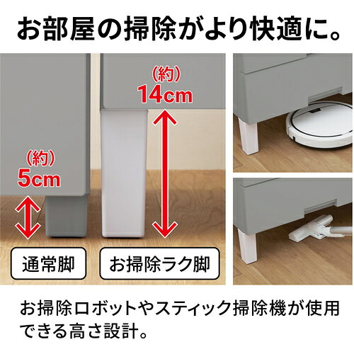 TENMA フィッツチェスト 7504 グレー + お掃除ラク脚 セット [110016055L] 1100160...
