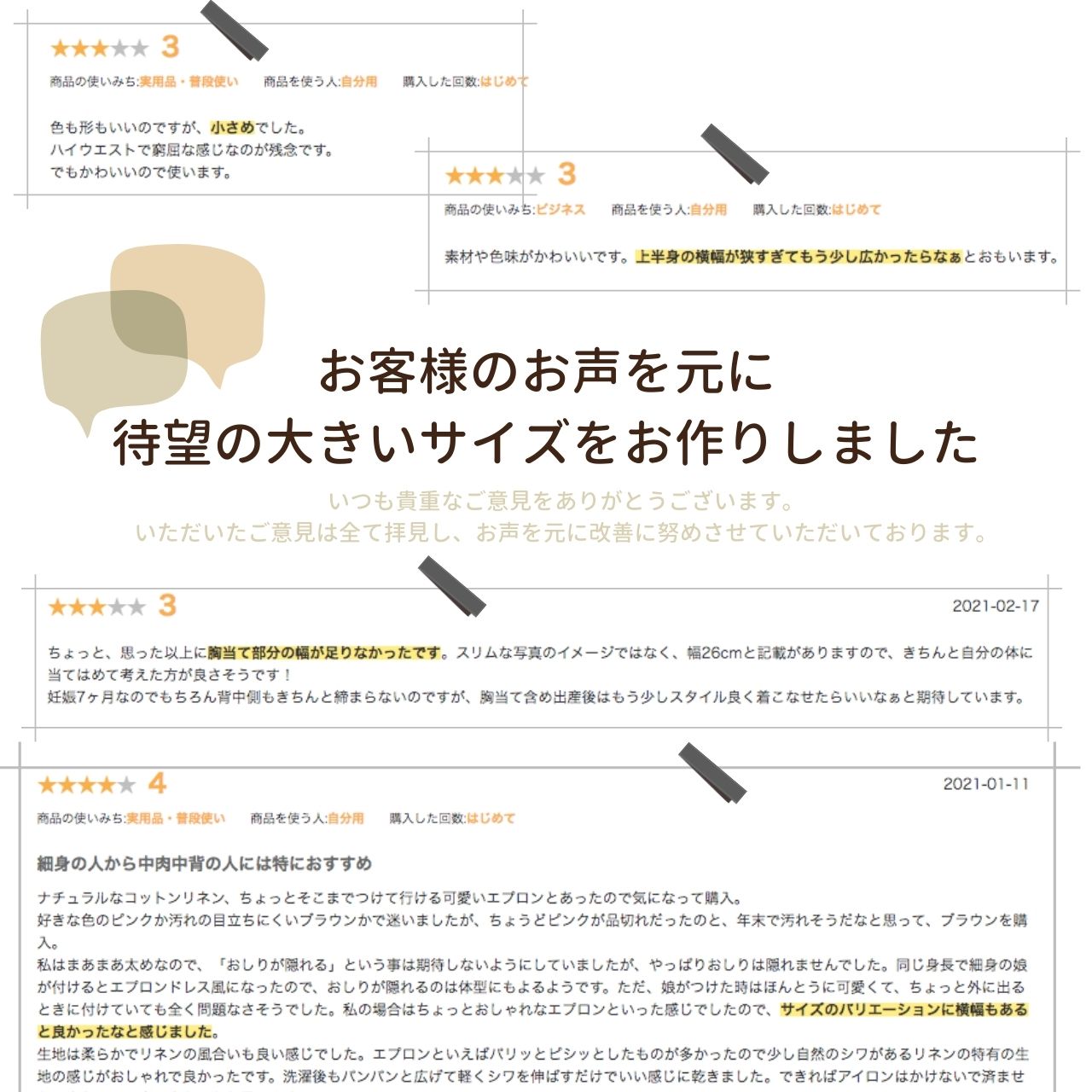 エプロンレビュー