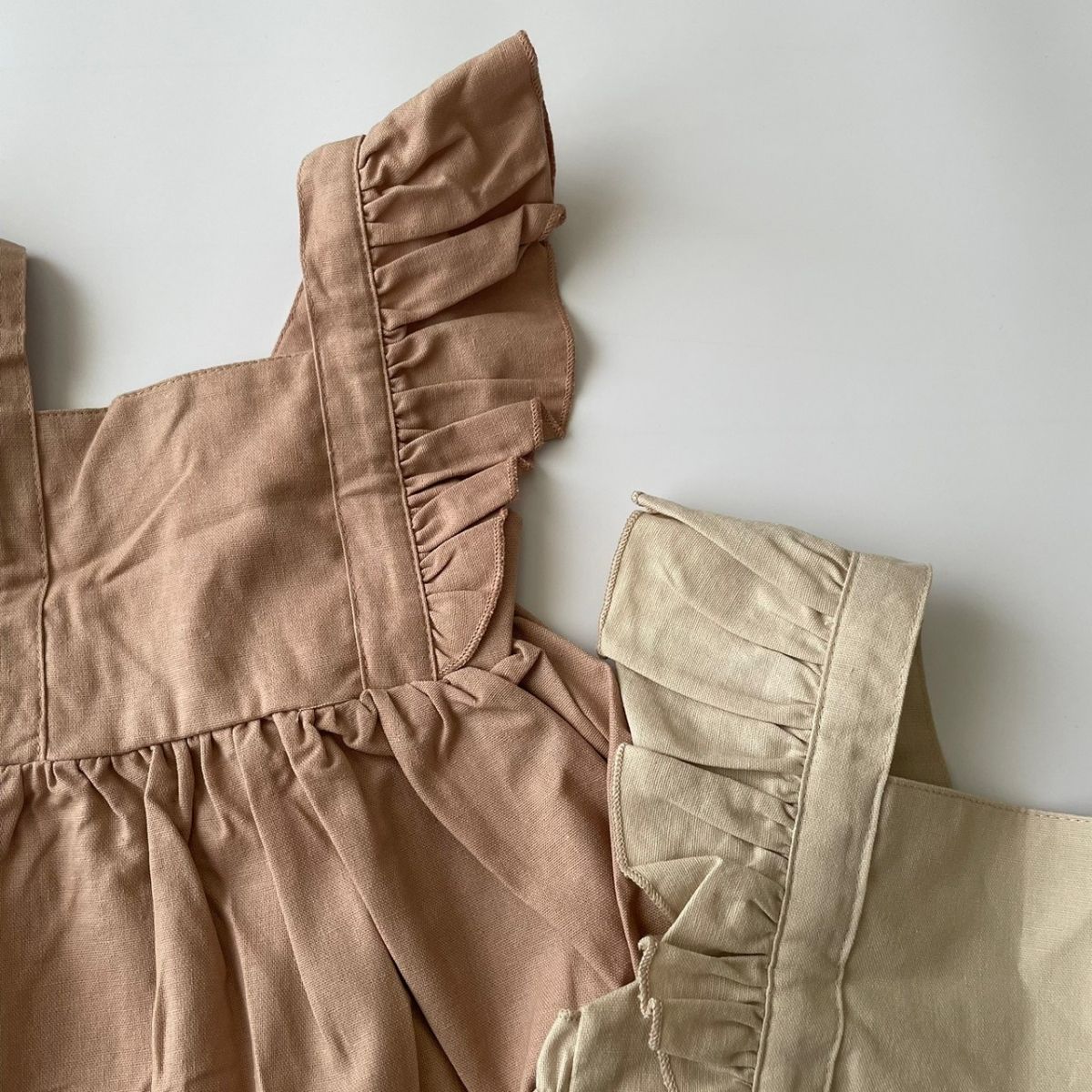 ベビー ロンパース cotton frill apron rompers 綿 コットン フリル エプロンロン...