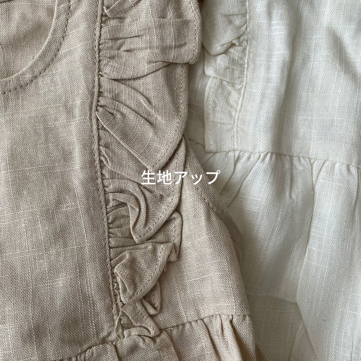 ベビー ロンパース linen frill rompers リネン 麻 綿 フリル 女の子 可愛い 韓国 ...