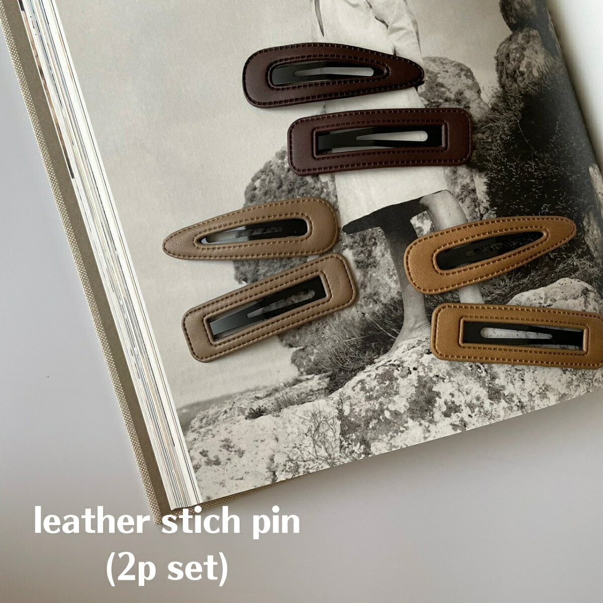 å ٥ӡ λ ǥ إ꡼ leather stich pin (2p set) ѥåԥ إԥ 쥶 ƥå ȥ饤󥰥   å ֤ İ ͢ Ҷ     륷 ̵