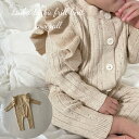 ベビー ロンパース カバーオール tsubu tsubu frill knit coverall つぶつぶ ネップ hフリル ニット コットン 女の子 男の子 可愛い 60cm 66cm 70cm 73cm 80cm 90cm 海外 輸入 インポート 子供服 春 秋 冬 送料無料