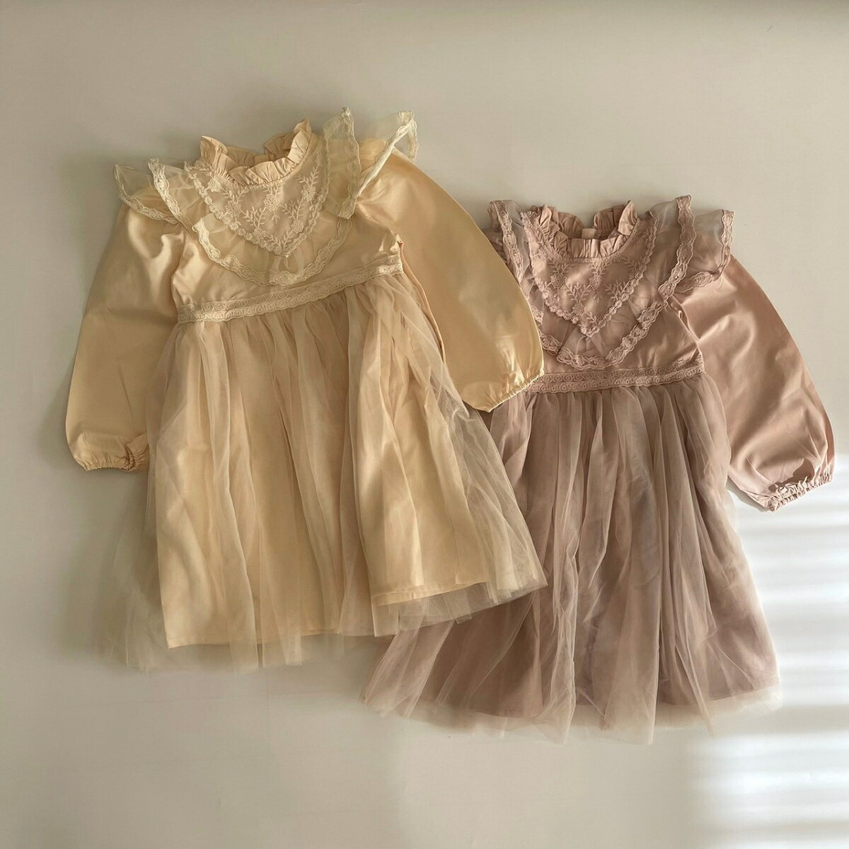 キッズ ジュニア 女の子 ドレス ワンピース magnolia dress チュール レース 刺繍 ...