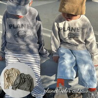 キッズ 女の子 男の子 トップス planet velor cutsaw 宇宙 ベロア カットソー スウェット ナチュラル 可愛い 80cm 90cm 100cm 110cm 120cm 130cm 輸入 子供服 春 秋 冬 送料無料