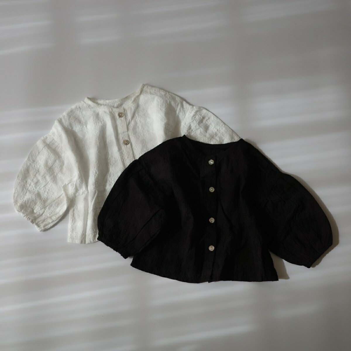 ベビー キッズ 女の子 トップス embroidery cotton blouse 刺繍 コットン レース ...