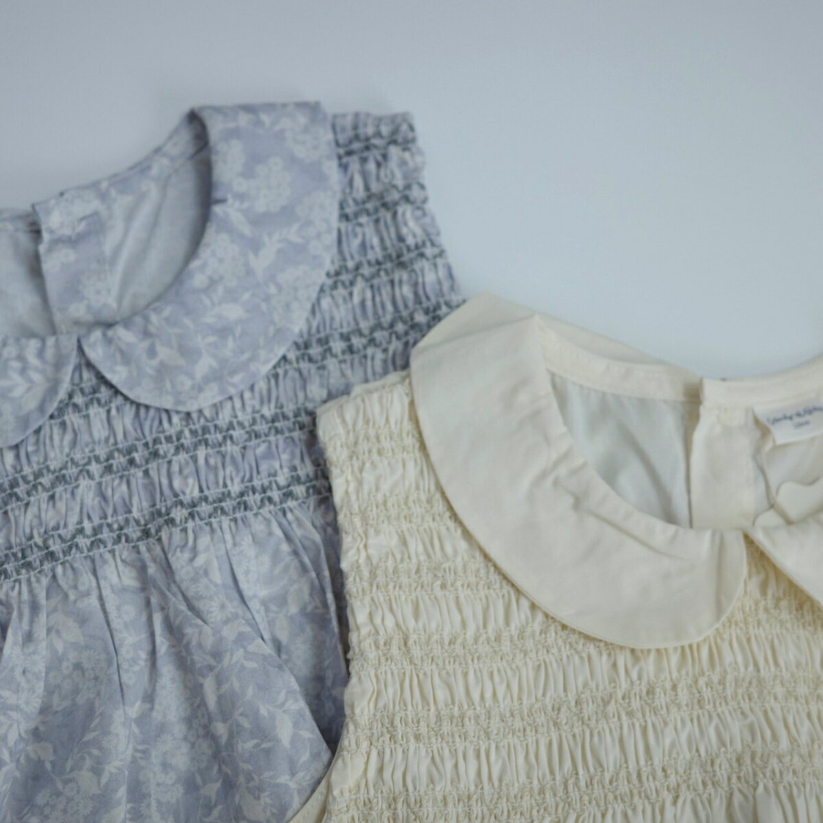 ���å� �٥ӡ� ���λ� �ȥåץ� round collar shirring blouse �ݶ� ���㡼��� �֥饦�� ���åȥ� �Ρ����꡼�� �İ��� 70cm 80cm 90cm 100cm 110cm ����ݡ��� ���� ͢�� �Ҷ��� �� �� �� ����̵��