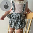 \1日限定ポイント5倍/ キッズ ベビー 女の子 suspender check tiered bloomer サスペンダー ブルマ フリル チェック サロペッ...