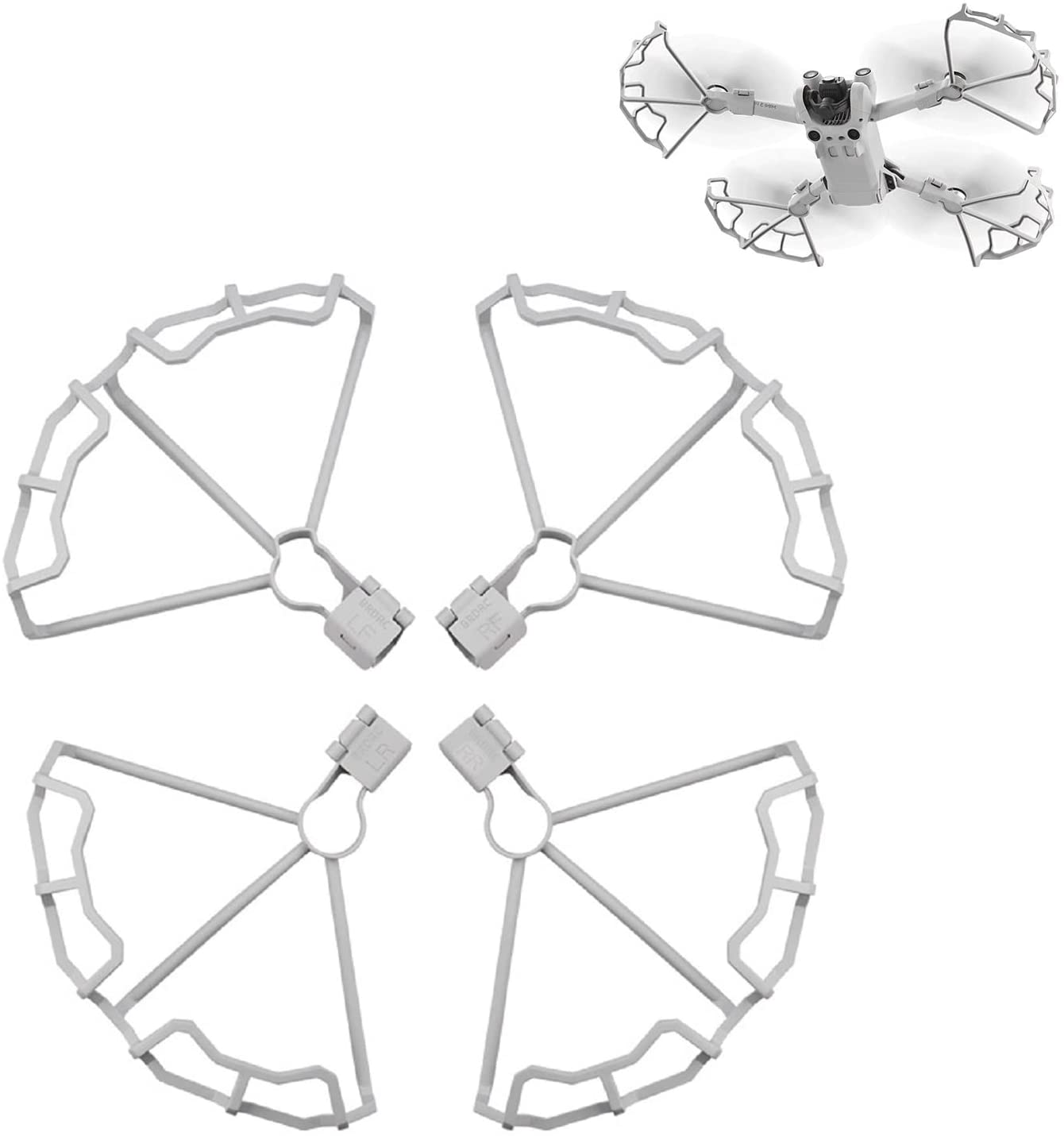 プロペラガード DJI Mini3 Pro対応用プロペラガード 360°全方位型保護カバー dji mini3 pro用アクセサリー プロペラ保護ガード ・半密閉式・9CM半径・45g軽量・防振・耐衝撃・衝突防止リング・防水・防塵・耐久性・保護装置・安全飛行