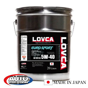 エンジンオイル LOVCA EURO-SPORT 5W-40 20L SP/C3 車 エンジン オイル ガソリン ディーゼル兼用 5w40 5w 40 化学合成油 ディーゼルエンジン 共用 ディーゼルエンジンオイル 20L ディーゼル車 レーシングオイル 自動車エンジンオイル 国産 日本製 高品質 ラブカ ■LES540-20