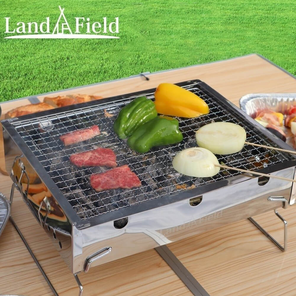 LandField（ランドフィールド）ミニバーベキューコンロ　バーベキュー　BBQ　キャンプ　アウトドア　料理　ソロキャンプ
