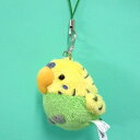 ムニュマム携帯ストラップ セキセイインコ YELLOW/GREEN サイズ:5cm