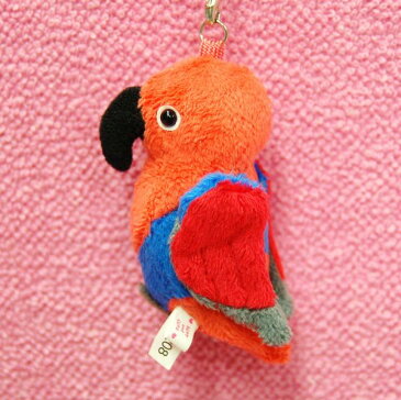 笛入りオオハナインコ携帯ストラップ サイズ:胴体7cm