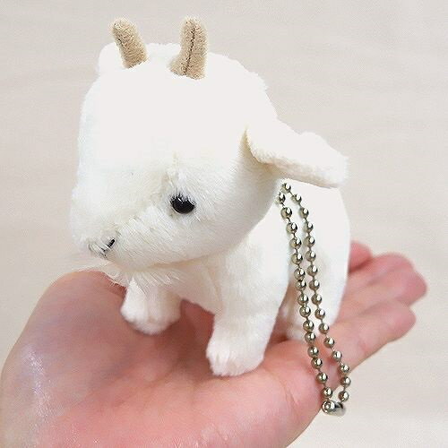 アニマルキーチェーンヤギ サイズ:10cm ふわふわ もちもち もふもふ ぬいぐるみ おもちゃ　ギフト 贈り物 お祝い プレゼント お誕生日 大きい/小さい インテリアのサムネイル