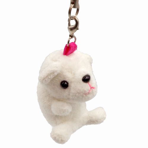 Rakuten - Dimple シロクマ 携帯ストラップ ボールチェーンキーホルダー サイズ:5cm