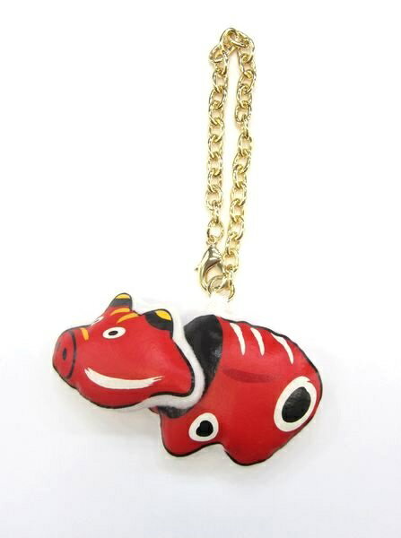 和物 赤べこ キーホルダー サイズ:8cm ふわふわ もちもち もふもふ ぬいぐるみ おもちゃ　ギフト 贈り物 お祝い プレゼント お誕生日 大きい/小さい インテリアのサムネイル