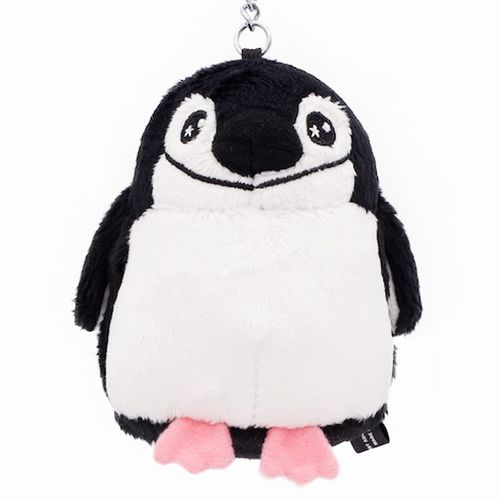 るんるん Penguin ヒゲペンギン サイズ:10cm マスコットキーホルダー バッグチャーム