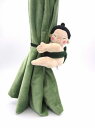 どすこいシリーズ!お相撲さん カーテンタッセル GREEN サイズ:17cm ふわふわ もちもち もふもふ ぬいぐるみ おもちゃ ギフト 贈り物 お祝い プレゼ...