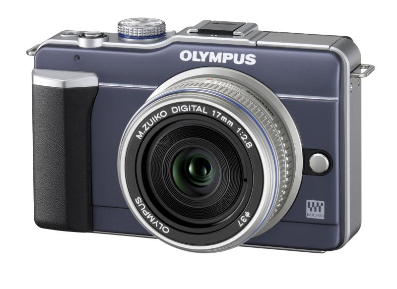 【中古】OLYMPUS マイクロ一眼 PEN E-PL1パンケーキレンズキット ブルーブラック E-PL1 PKIT BLU (メー..
