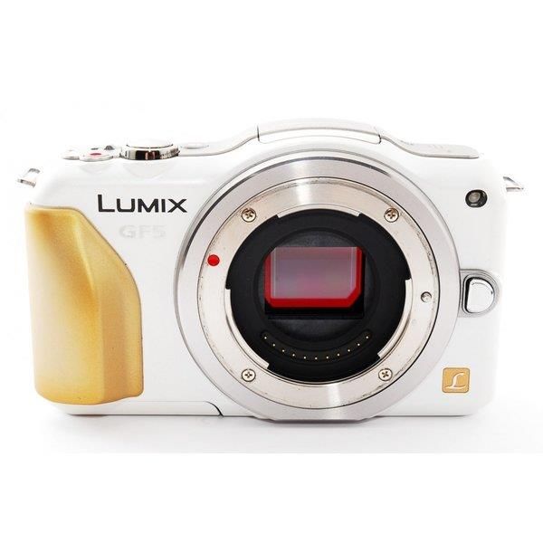 【中古】パナソニック Panasonic DMC-GF5X ホワイト レンズセット 美品