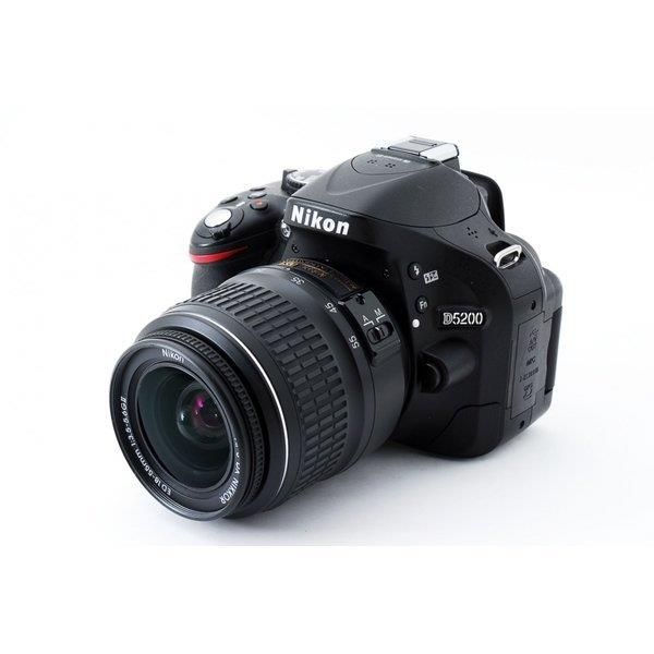 【中古】ニコン Nikon D5200 レンズキット ブラック 美品 ストラップ付き