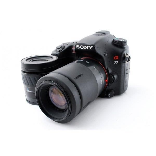 【中古】ソニー SONY α77 SLT-A77V 標準&望遠ダブルズームセット 美品