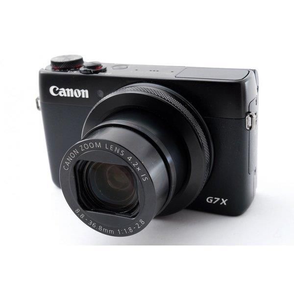 【6/1限定 全品P3倍】【中古】キヤノン Canon PowerShot G7 X パワーショット ブラック 美品 SDカード付き