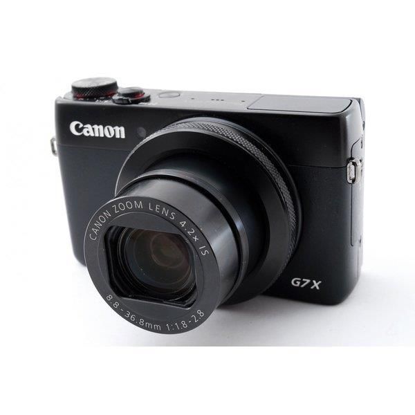 【5/9~5/16限定 最大4,000円OFF 5/10, 5/15限定で最大P3倍】【中古】キヤノン Canon PowerShot G7 X パワーショット ブラック 美品 SDカード付き