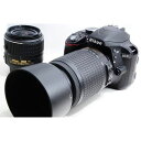 【5/9~16限定!最大4,000円OFF&5/5,5/10限定で最大P3倍】【中古】ニコン Nikon D3300 標準&望遠ダブルレンズセット ブラック 美...
