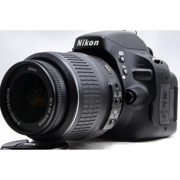 【中古】ニコン Nikon D5100 レンズセット ブラック 美品 ストラップ付き