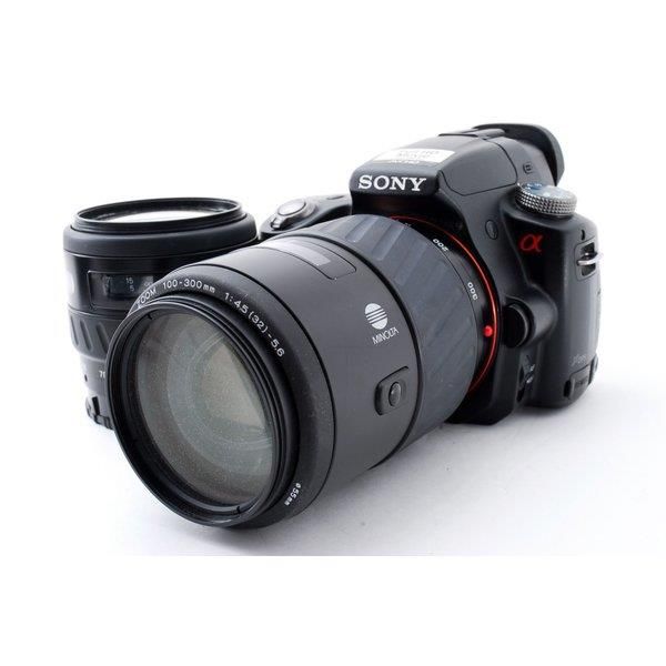 【中古】ソニー SONY α55 SLT-A55V ダブルズームセット ブラック 美品 ストラップ付き
