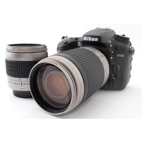 【中古】ニコン Nikon D7100 標準&超望遠ダブルズームセット 美品 ストラップ付き